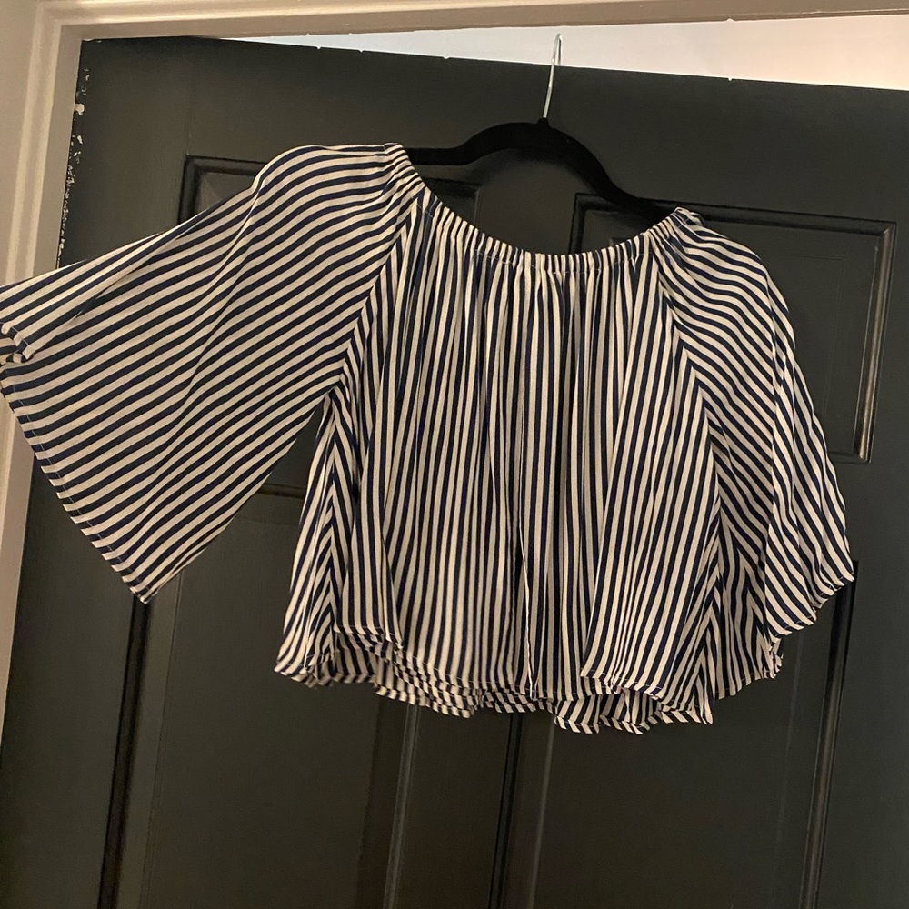 Viktoria & woods striped, cropped, OTS top, size 0